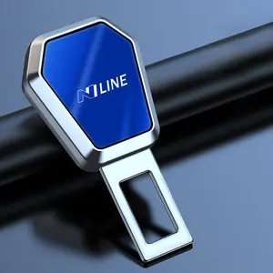 Car Interior Seatbelt Hole Cover, Rhombus Car Decorative Accessory, Metal Trim, for Hyundai N-Line, Palisade, Ioniq 5, Ioniq 6, Ix35
