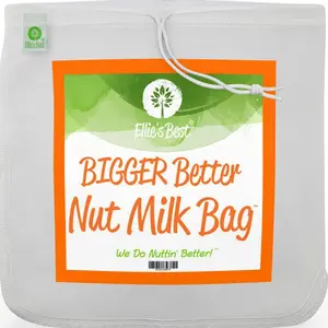 XL Commercial Food Grade Nut Milk Bag, Strong Durable Reusable Fine Mesh Nylon Cheesecloth Strainer for Almond Milk Straining, Juicing, Cheese Making, Includes Free Recipes & Videos