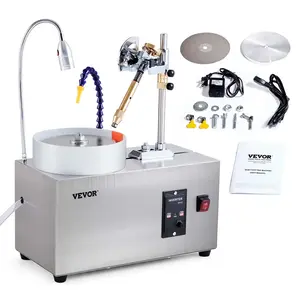 VEVOR Gem Faceting Machine, 180W Jade Grinding Polishing Machine 0-2980RPM Adjustable Rotating Speed, Rock Jewel Angle Polisher with Precise Mechanical Manipulator Scale Gem Jade Stone Crystal