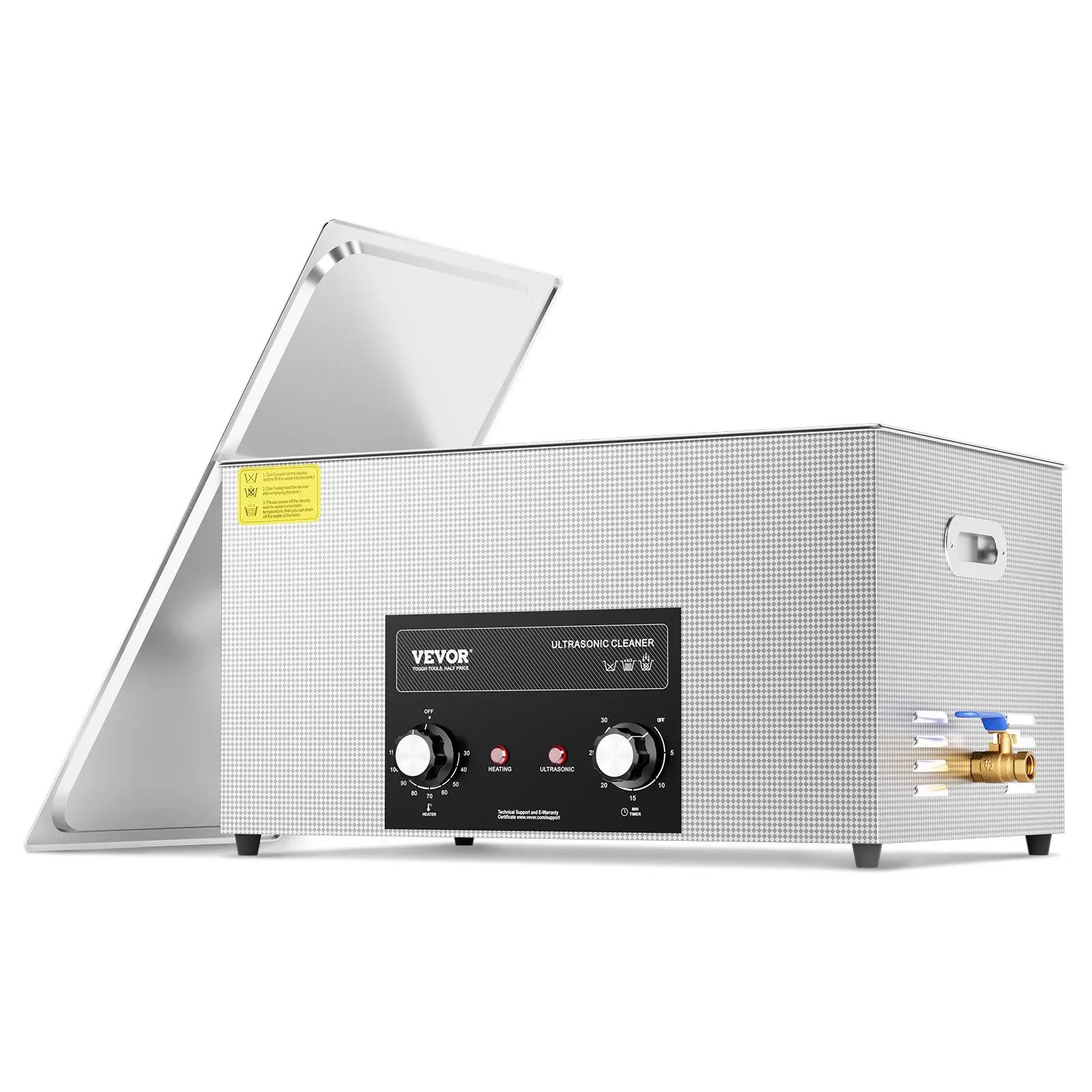 VEVOR 22L Ultrasonic Cleaner with Heater Timer & Basket, Professional Digital Sonic Cavitation Machine, 480W Cleaning Machine for Lab Tools, Metal Parts, Carburetor, Brass, Auto Parts, Engine Parts