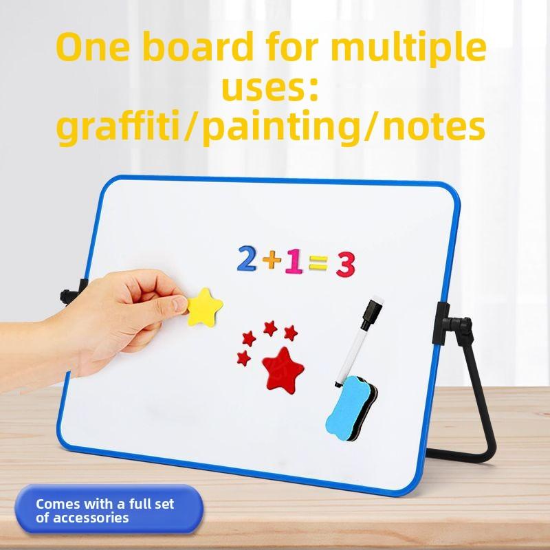 Double Sided Magnetic Stand Type Small Whiteboard Writing Board Children Learning Home Use Erasable Desktop Memo Blackboard