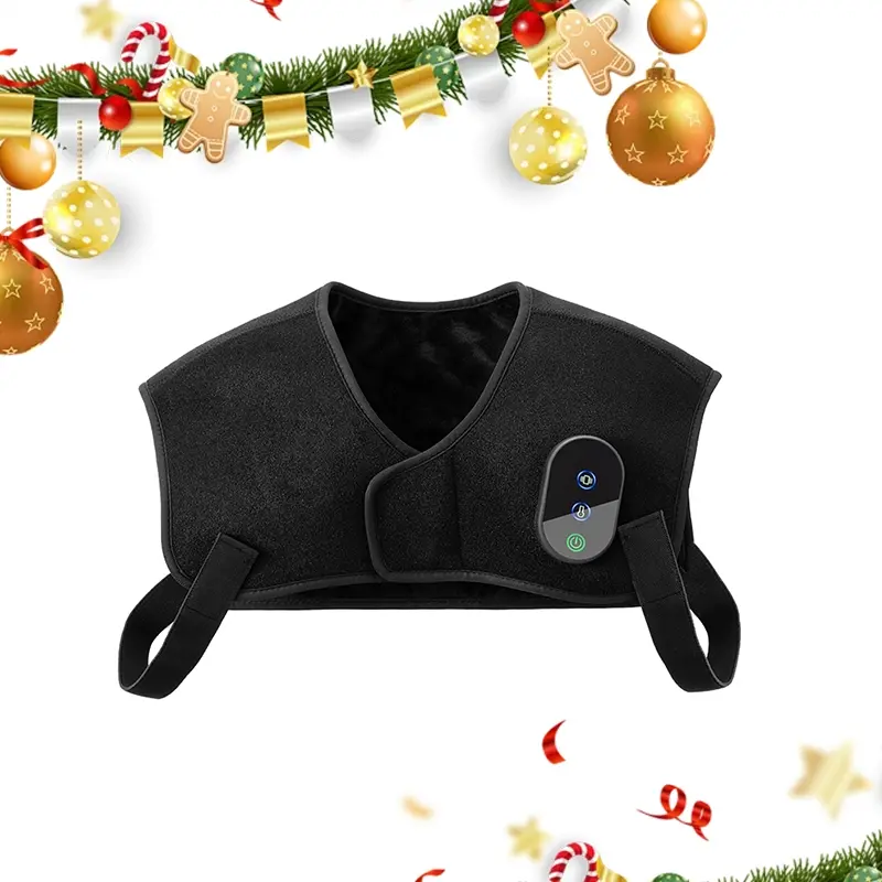 New wireless heating shawl with vibration massage on both sides of the shoulder, adjustable intensity in three levels, low-temperature daily maintenance, suitable for holiday gift giving