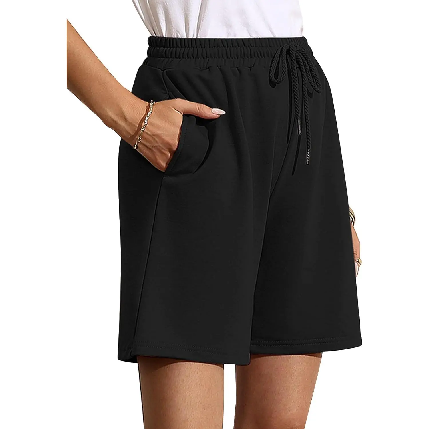 Women's Sweat Shorts Bermuda Long Shorts Athletic Casual Loose Shorts (Available in Plus Size)