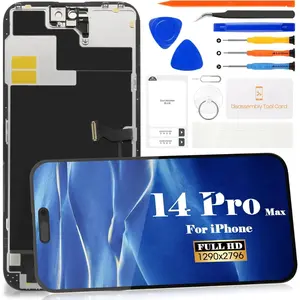 Screen Replacement for iPhone 14 Pro Max (6.7") INCELL, DIY Repair Kit Premium LCD Display Touch Digitizer Assembly with Tools & Adhesive, for A2651 A2893 A2894 A2895, Face ID Supported