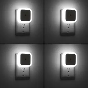 4 Pack LED Night Lights with Dusk to Dawn Sensor, 3000K Soft White, Plug in Wall Night Lights for Kids Room, Kitchen, Hallway, Bathroom, Bedroom