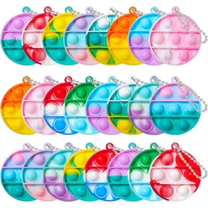 24PCS Pop Fidget Toys Party Favors for Kids: Goodie Bags Stuffers Stocking Stuffers - Bulk Pop Keychain Carnival Treasure Prizes - Mini Toys Treasure Box for Kids Classroomfidget toys