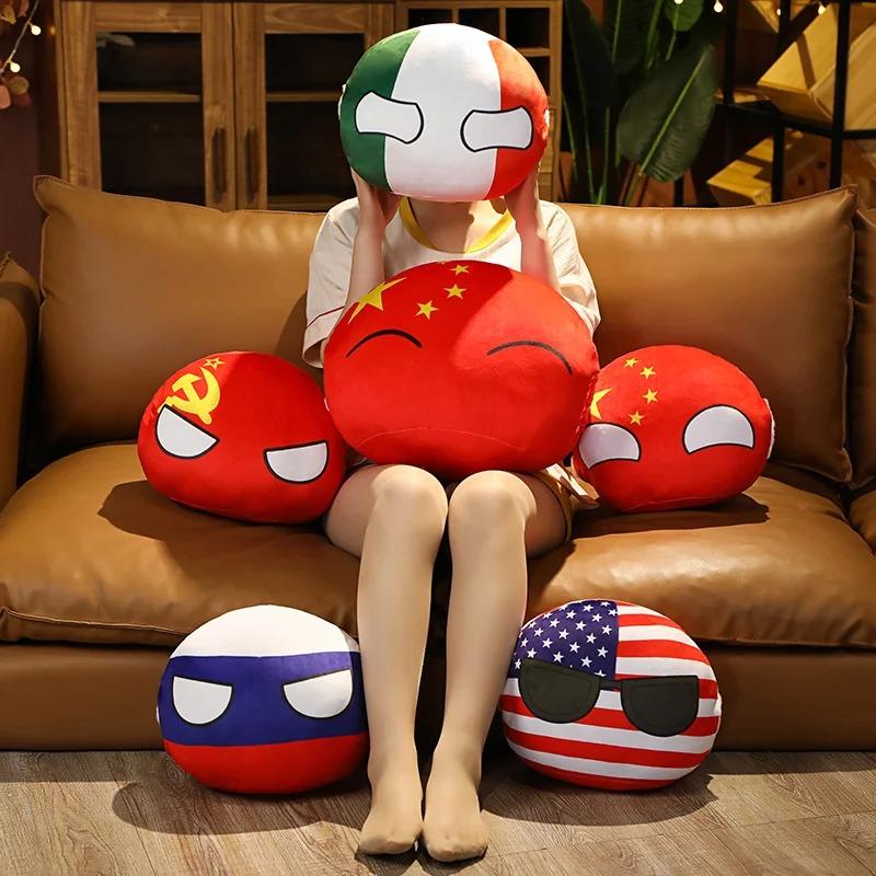 Anime Countryballs Plush Toy Multiple Countries Stuffed Pillow Gift