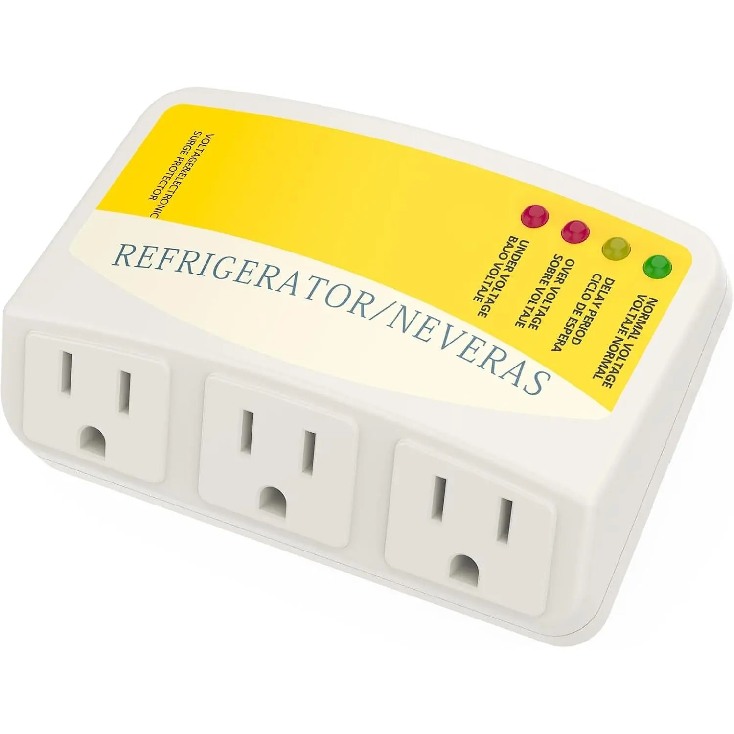 Refrigerator Surge Protector,   Appliance 3 Outlet Power Surge Protector  Brownout Outlet Suitable for PC/TV/Refrigerator 120V 15A(1 Pack)