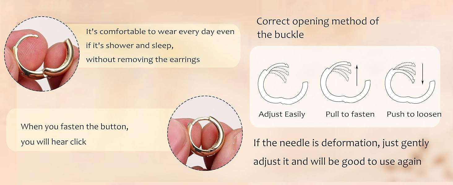 CASAIECA 3Pairs Hoop Earrings Set for Women 14K Gold Plated Chunky Earring Silver Plated Hypoallergenic Small Huggie Hoops Lightweight Tiny Thick Trendy Hoop Earrings Stacks for Multiple Piercing