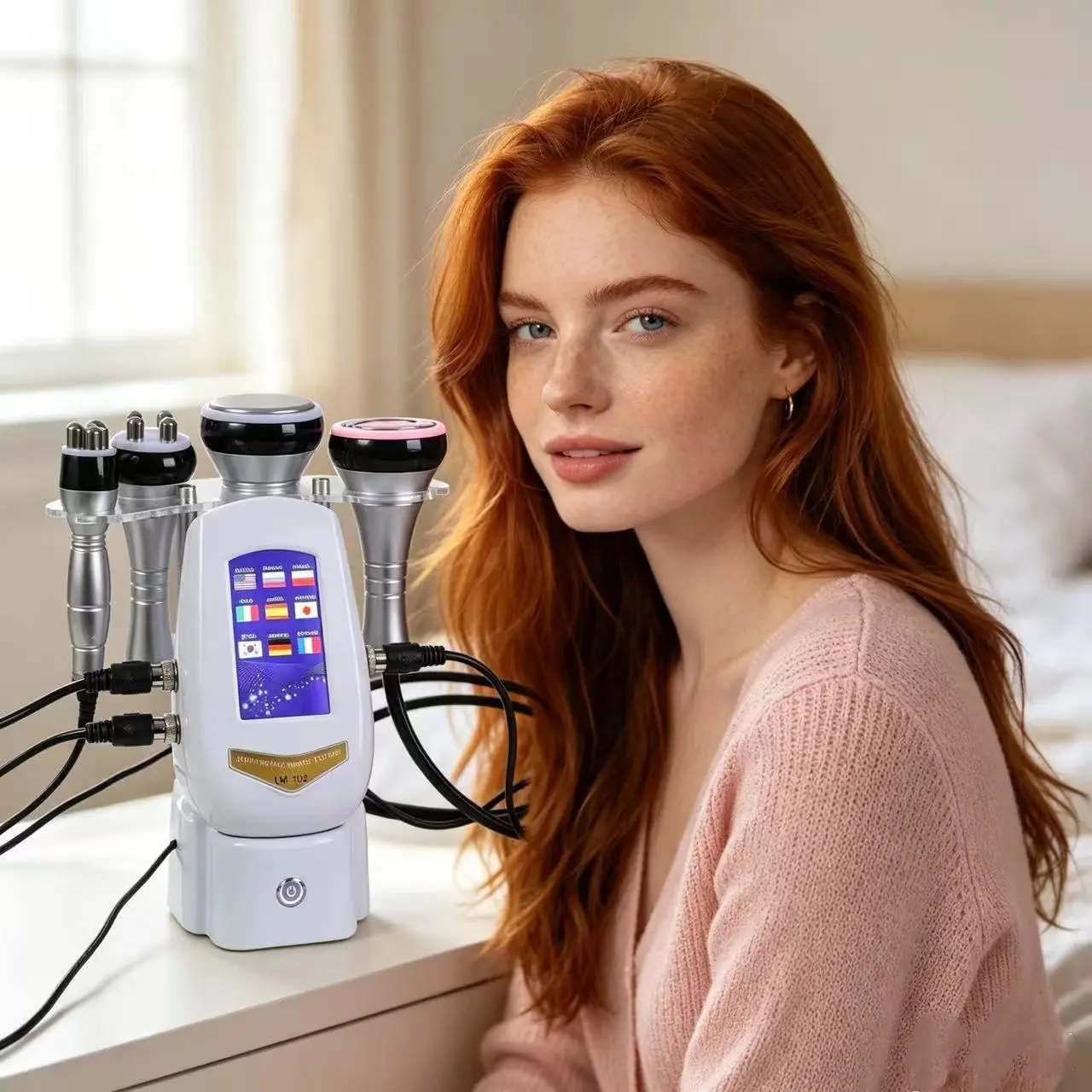Us Plug Home Beauty Massage Device, 4-Probe Design Body Sculpting Massager, Relax and Skin Care, New Model Lw-102