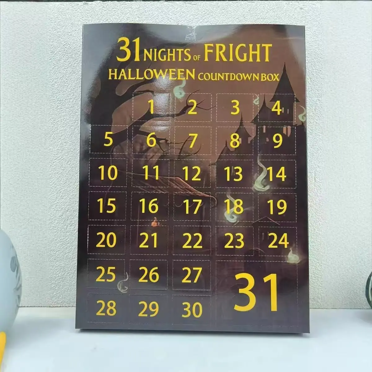 31 Nights of Fright Halloween Countdown Box, Smart Puzzle Gift, Perfect for Halloween Celebrations, Engaging and Fun Counting Game