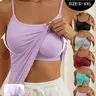 Camisole Tops for Women's Built in Bra,Adjustable Strap Soft Stretch Fit Undershirt Tanks,Seamless Layering Tops,,Casual Yoga Daily Wear,All Seasons,Sleeveless,Modern Tank Top