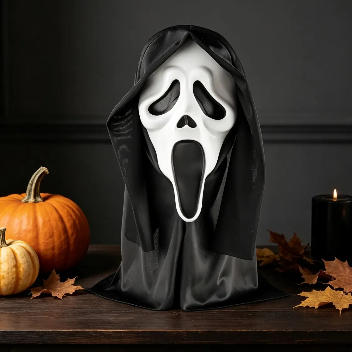 1pc Halloween Ghost Face Mask,Scary Horror Screaming Mask Costume for Adult, ScreamMask,HalloweenCostume,Cosplay Party Props