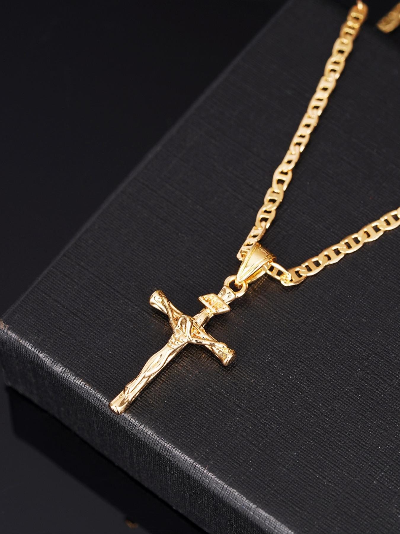 Women's Elegant Cross Pendant Necklace, Dainty Cross Necklace, Coptic Cross Necklace, Fashion Jewelry for Party, Daily Clothing Decor, Trendy All-match & Exquisite Jewelry for Birthday Gift