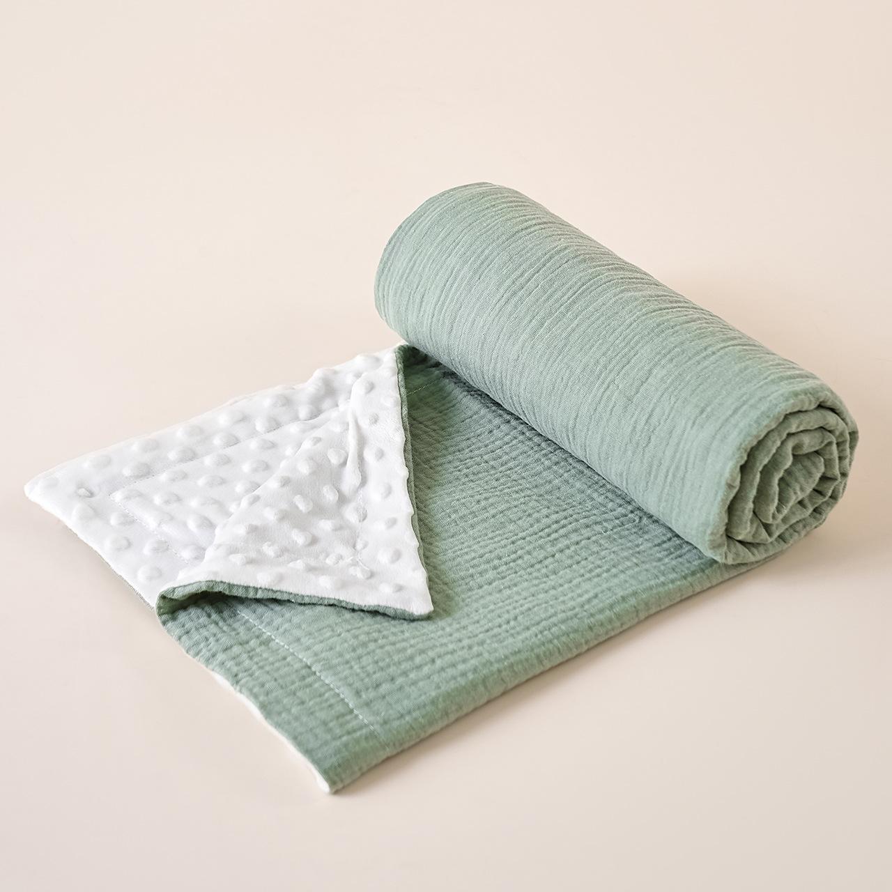 Bestselling Crepe Fabric Dot Blanket, Baby Swaddle Blanket, Cover Blanket, Swaddling Wrap, Newborn Dot Fleece Summer Quilt, Air Conditioner Quilt