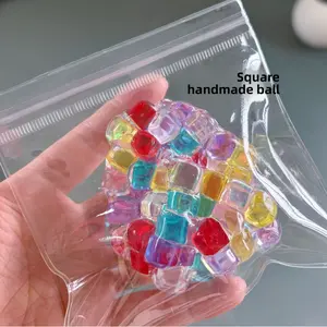 Moldable "Ice Skin" Squeeze Toy & Crinkle Ball Fidget Toys, Fidget Squishies, for Anxiety Relief & Stress Reduction, Portable Relaxation Gadgets, Transparent Design, Slow-Rising Squeeze Balls, for the Office or School, Squishy Stress Balls