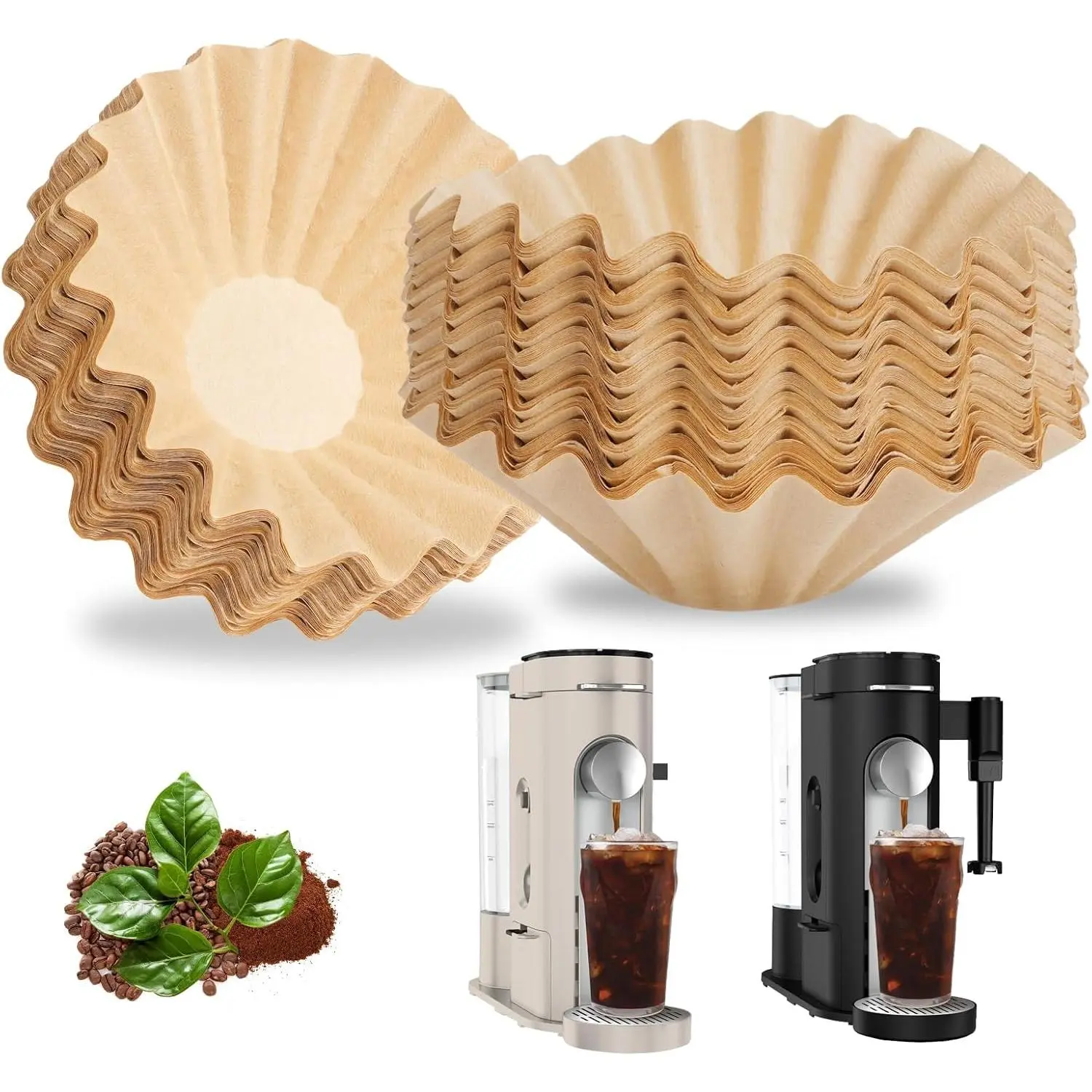 Disposable Coffee Paper Filter, 150 PCS Unbleached Coffee Filters Compatible with Ninja Pod & Grounds Specialty Single-Serve Coffee Maker, Paper Filters for Ninja PB051 PB041 Coffee Maker