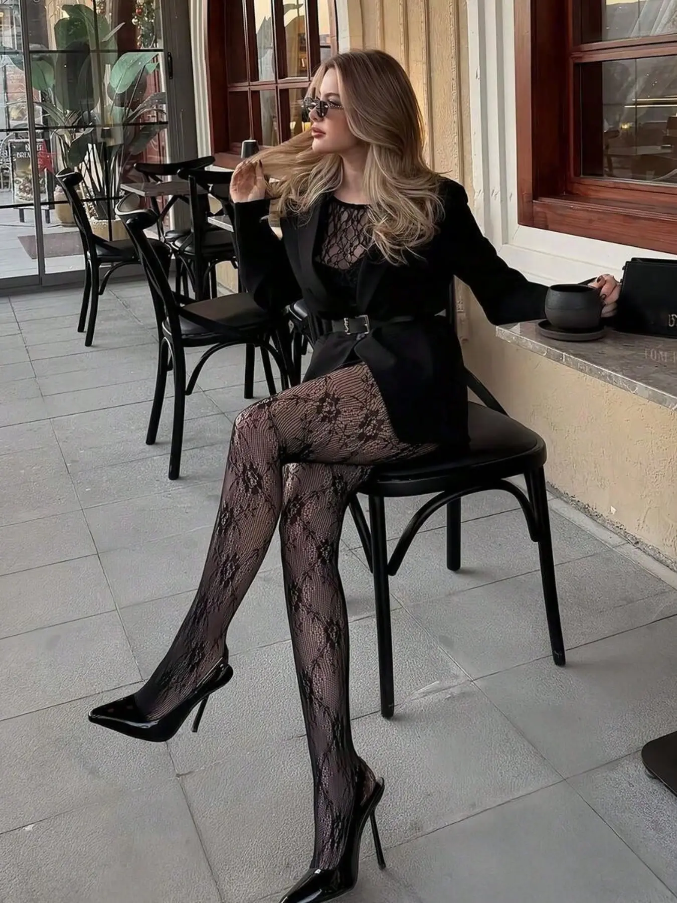 Women's Floral Fishnet Stockings, Transparent Net Socks, Fashionable Thin Underwear Pantyhose, Comfortable Daily Wear