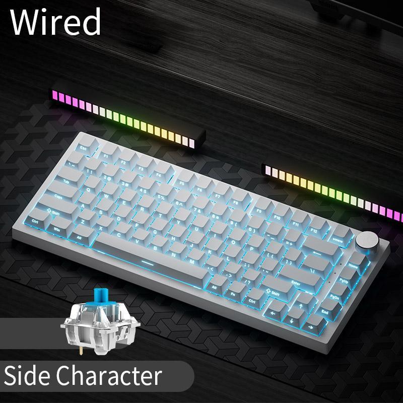 AJAZZ AK820 Wired Mechanical Keyboard, Hot Swappable Keyboard, Side Engraved Keycap Keyboard, Full Key Hot Swap Gasket Structure Keyboard, Gasket Mount Keyboard, Gaming Keyboard for Gaming, Computer Game Hardware, PC Gaming Keyboards