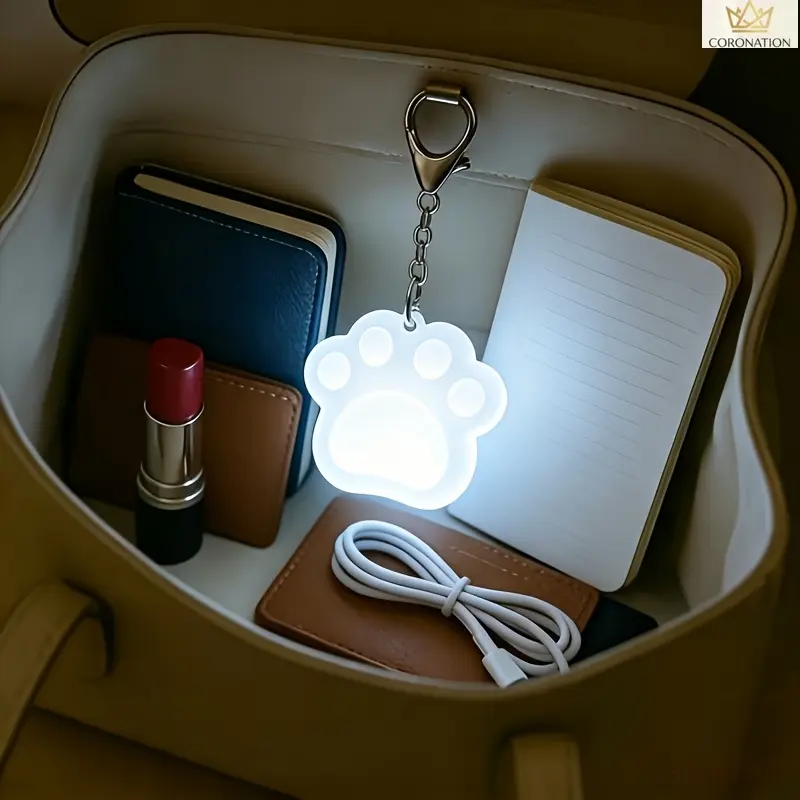 Mini LED Bag Light, Portable Touch Sensor Night Light with Rechargeable Battery, Compact Purse Light for Handbags, Backpacks, Wallets & Cosmetic Bags, Clip-On Keychain Lamp for Travel, Makeup, Car & Everyday Carry