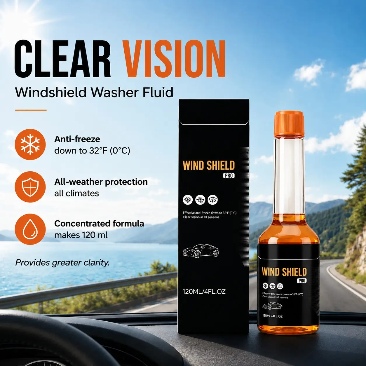 Windshield Care Solution, Car Glass Oil Film Remover, Windshield Cleaner, Wiper Blade Polisher, Removes Oil Film, Essential Car Maintenance