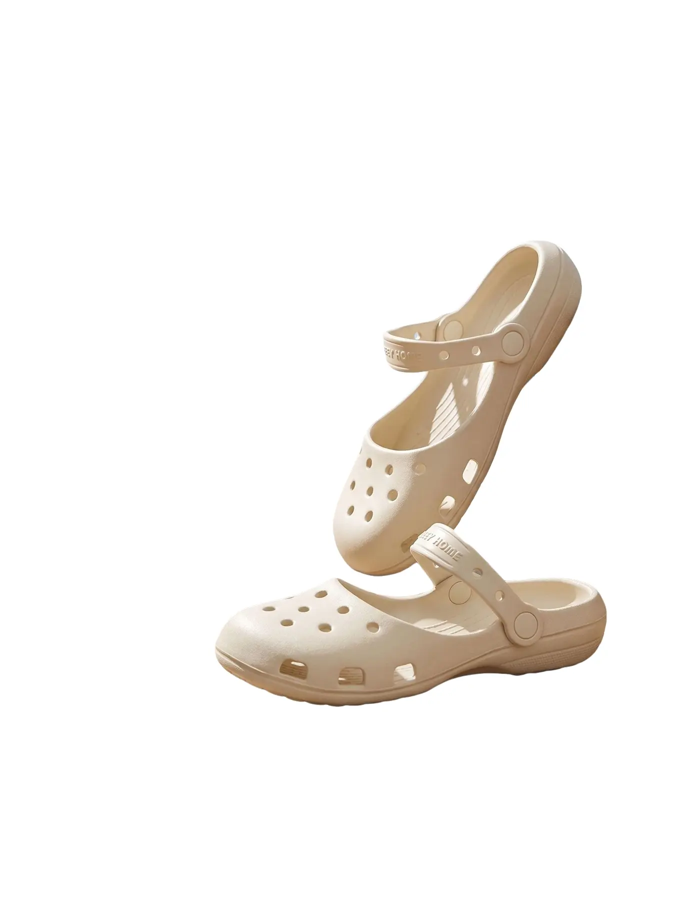 Summer New Women's Cute Ballet Hole Shoes, Vintage Eva Outdoor Mary Jane Sandals, Anti-Slip Beach Footwear for Ladies, Casual Summer Sandals
