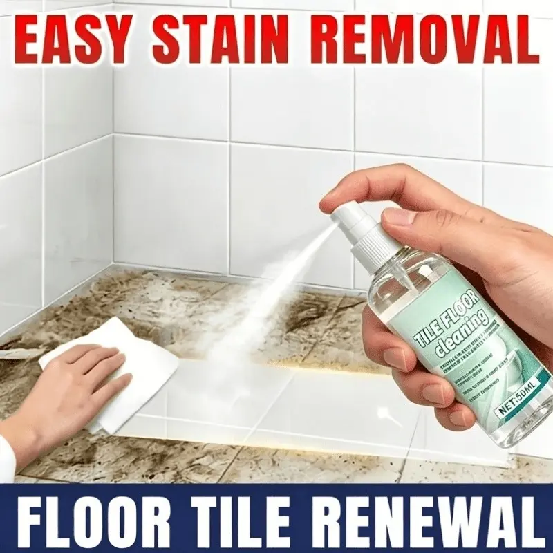 Floor tile cleaner – suitable for various tile surfaces; enables quick renewal, restores luster, and removes stains.