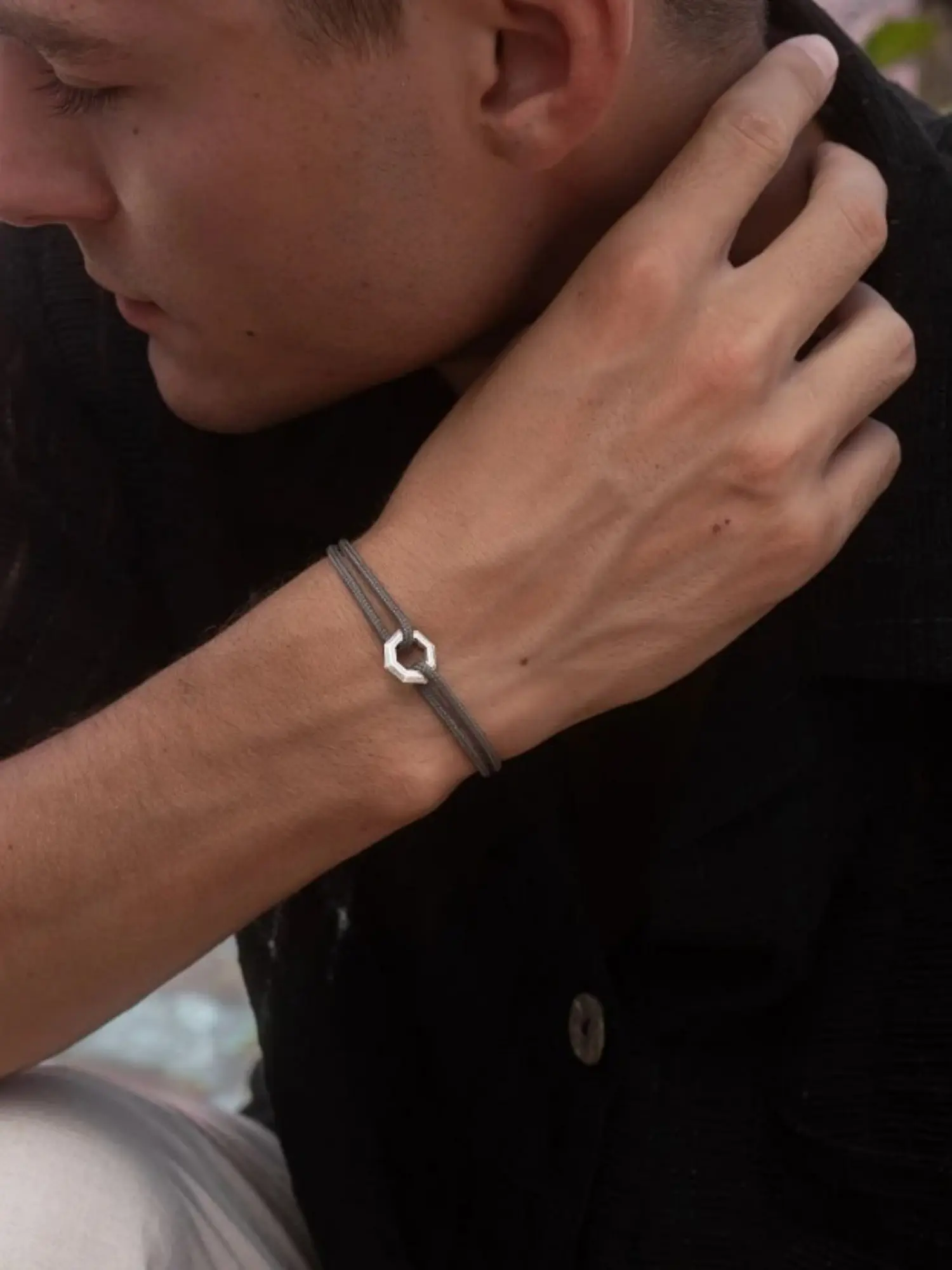 Fashionable Men's Braided Wristband, Adjustable Simple Bracelet, Student Jewelry, Stylish Accessory for Everyday Wear