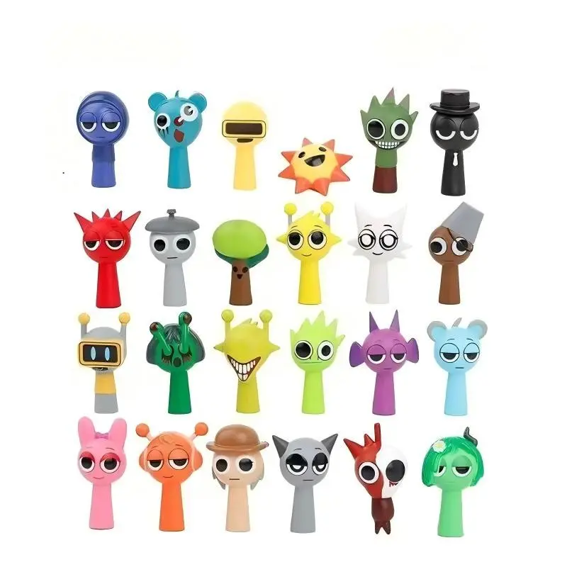 24/48 Piece Rhythm Box Hand Puppets, Sprunki Music Box Game Model Toy, Decorative Ornament, Halloween Christmas Gift for Kids