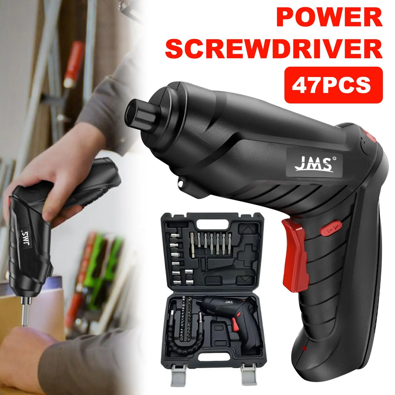 3.6V Electric Screwdriver Set, Cordless Lithium Battery Mini Power Drill with Additions, Lightweight Power Tool Kit, Wireless Screwdriver for Home Repair