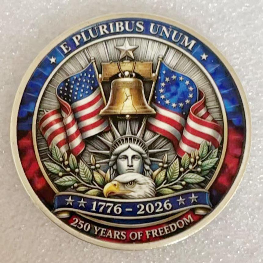 2pcs The 250th anniversary of American Independence Day souvenir coin collection