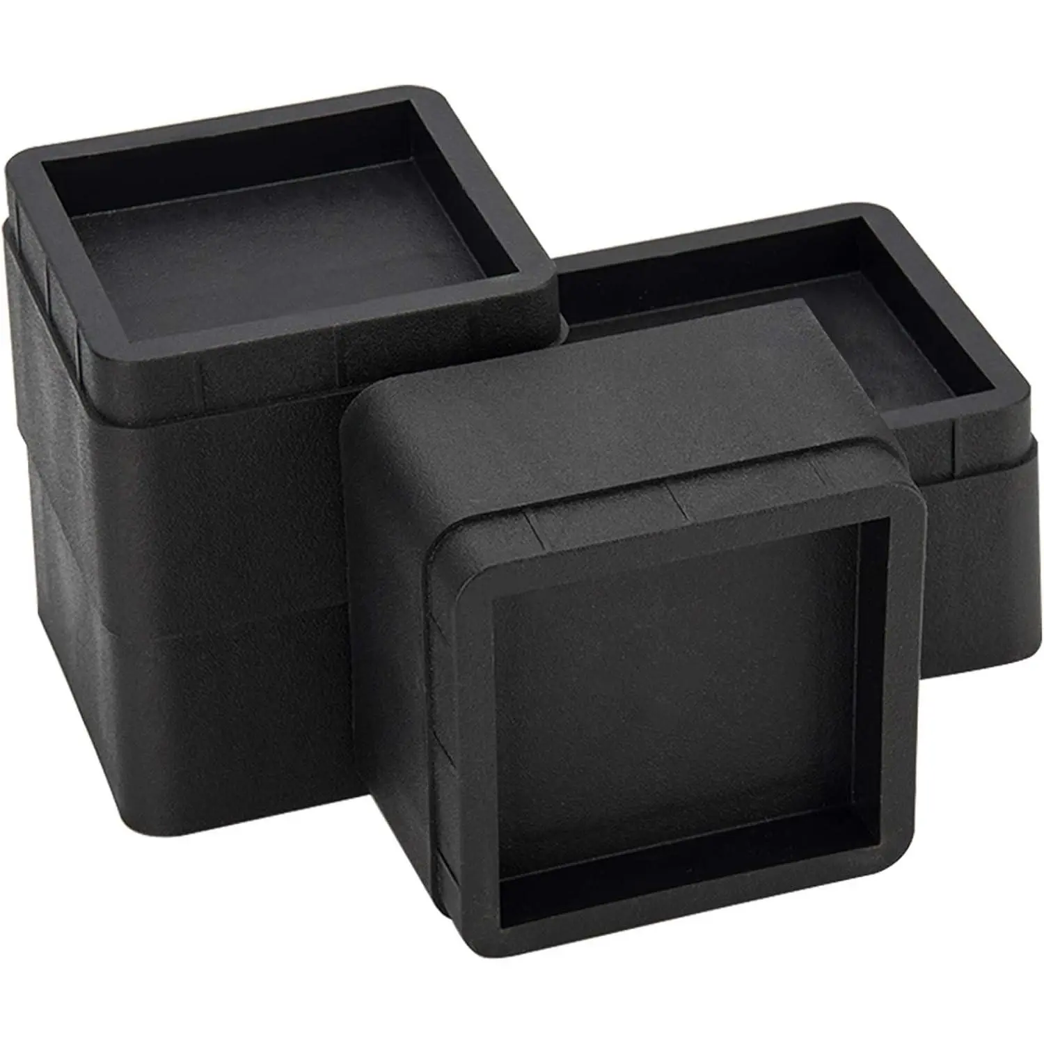 2 Inch Bed Risers, 4 Pack - Heavy Duty Furniture Riser Blocks for Sofas, Tables, Couches, Chairs, and Beds with Protective Foam Tops and Anti-Slip Pads, Supports up to 2,200 lb