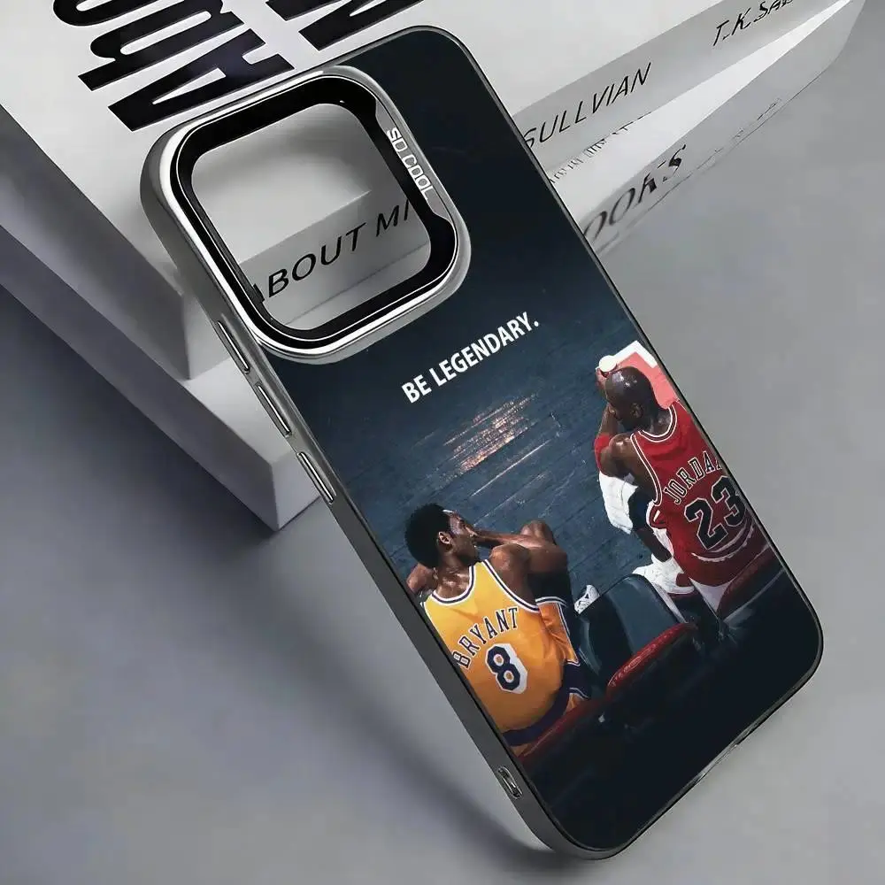 Basketball K-Kobe B-Bryant 8 24 Phone Case For iPhone 17, 16,15,14,13,12,11 Plus,Pro Max, Colorful Silver Funda Cover