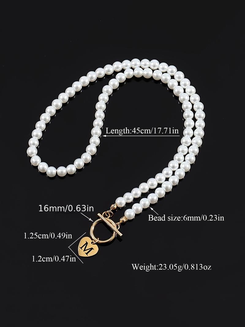 Heart Hollow Out Initial Pendant Necklace, Heart Shaped Necklace, Stainless Steel Chain Necklace for Women with OT Buckle, Elegant Fashion Jewelry for Party, Daily Decor, Trendy All-match & Exquisite Jewelry for Birthday Gift