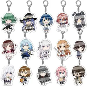 Japanese Anime Manga Characters Kawaii Acrylic Key Chain Keyring Strap Figure Hanging Accessories Keychain For Cosplayer Gifts