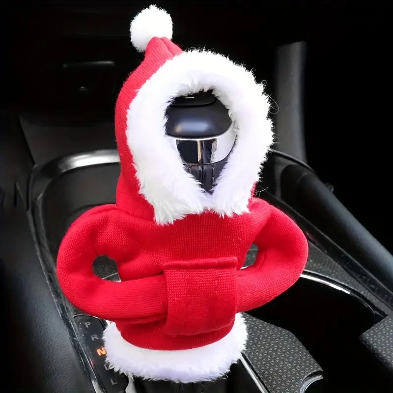 Hoodie Gear Shift Cover for Car / for Transmission Knob / Christmas Car Decoration Gear Shift Knob Cover / Suitable for Manual / Automatic Shift Knobs / Universal Interior Car Accessory Hoodie