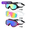 3-Pack Adult Large-Frame Swim Goggles Set, Swimming Goggles, Wide-Vision HD Anti-Fog UV Protection, Comfortable Adjustable Silicone Straps for Outdoor Pool & Beach Use #GLOBAL PICKS