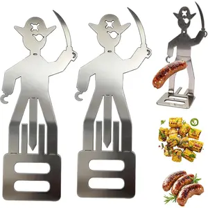 Hot Dog Holder – Funny Hot Dog Holders for Grill, 2 Pack Stainless Steel Sausage Stand, Reusable Hot Dog Holders for Grilling, Great for BBQ, Party, Camping, Gift for Grill Man & Dad