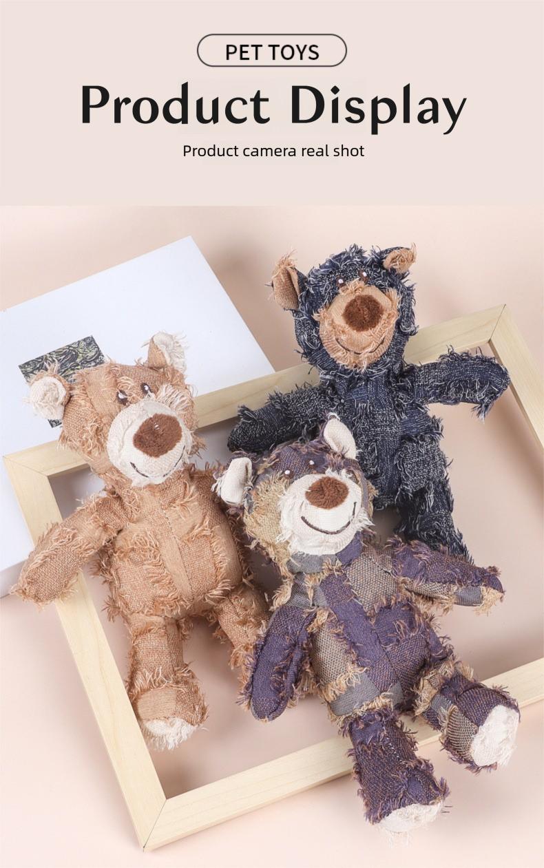 Durable Bear Dog Toy – Chew-Resistant Plush, Built-In Dental Ribs, Indestructible for Heavy Chewers (Squeaker Inside) Durable Bear Dog Toy – Chew-Resistant Plush, Built-In Dental Ribs, Indestructible for Heavy Chewers (Squeaker Inside)