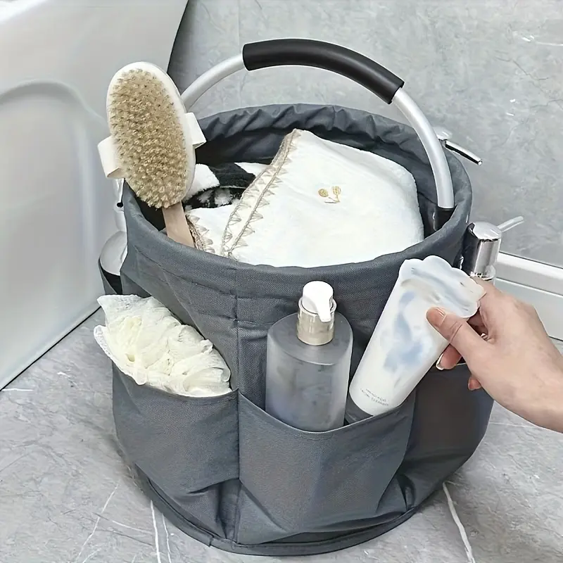 Open Storage Box - 1pc Foldable, Durable, Lightweight Storage Basket, Open Storage Box, Six-Compartment Multi-Functional Bucket Style with Handles, High-Quality Portable Picnic Basket for Outdoor Beach Use, Includes Handles, Essential Home Gardening