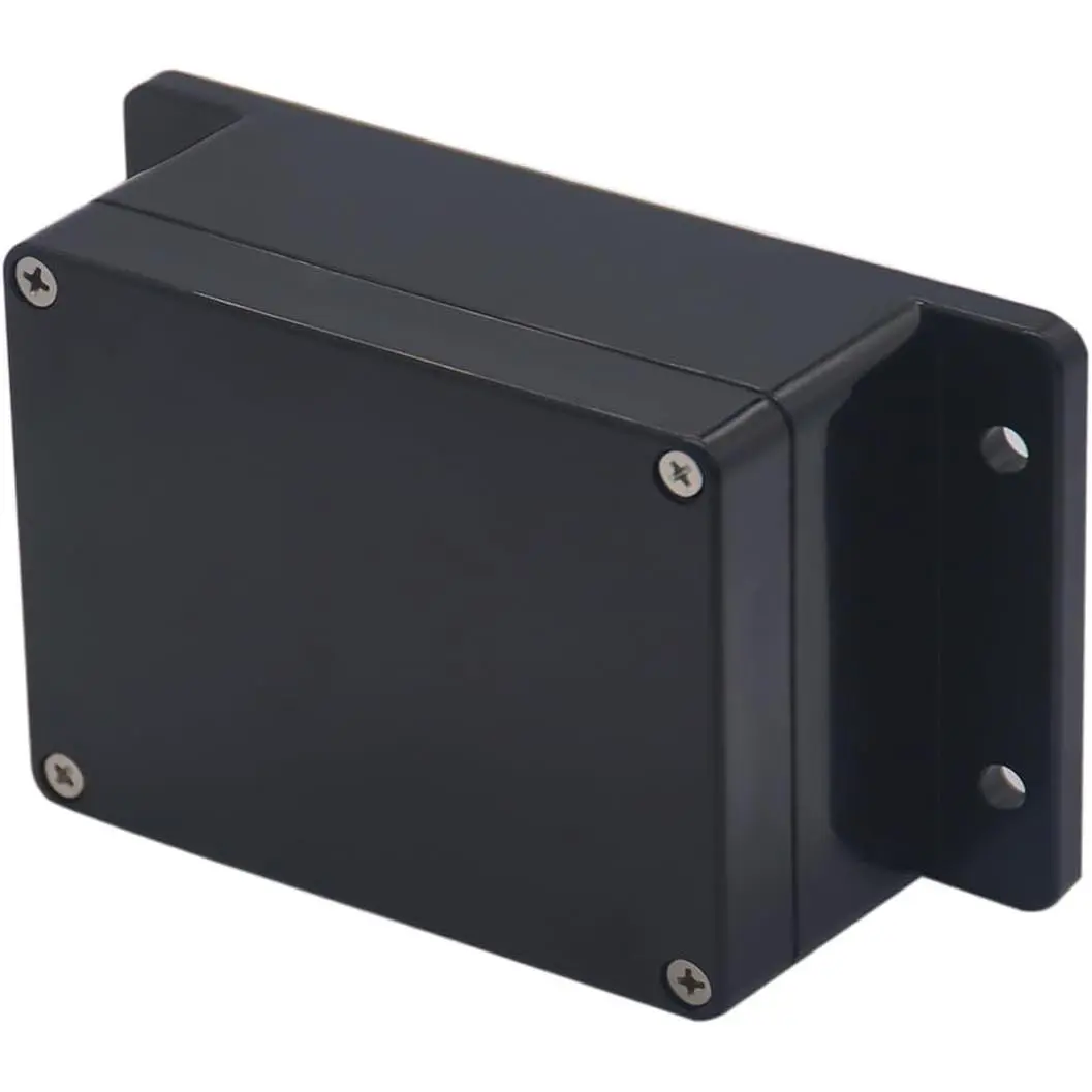 ABS Plastic Black Electrical Box IP65 Waterproof DIY Electronic Junction Box Power Enclosure with Fixed Ear 4.5x3.5x2.2 inch (115x90x55 mm)