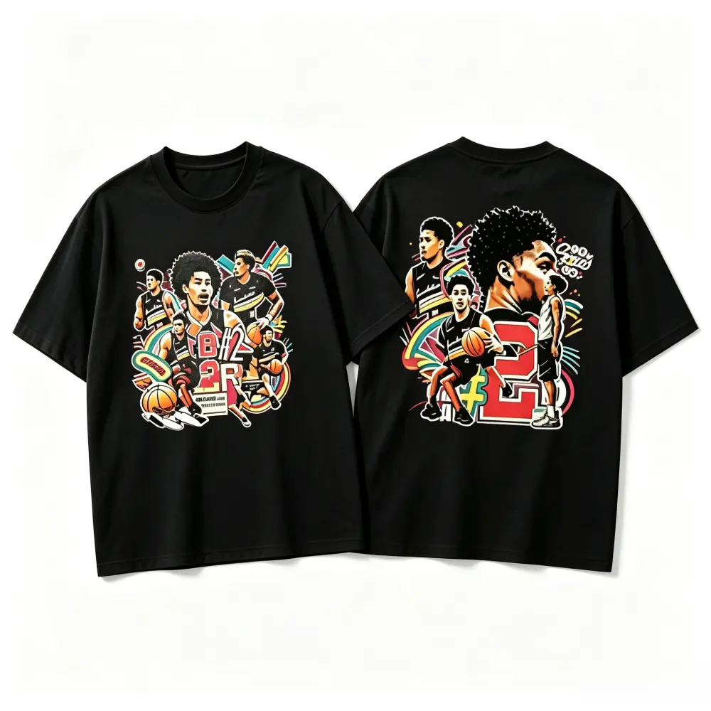 Dylan Harper DH 2 Graphic Tee, Oversized Retro Aesthetic T-Shirt for Men & Women, 100% Cotton Vintage Spurs Basketball Streetwear