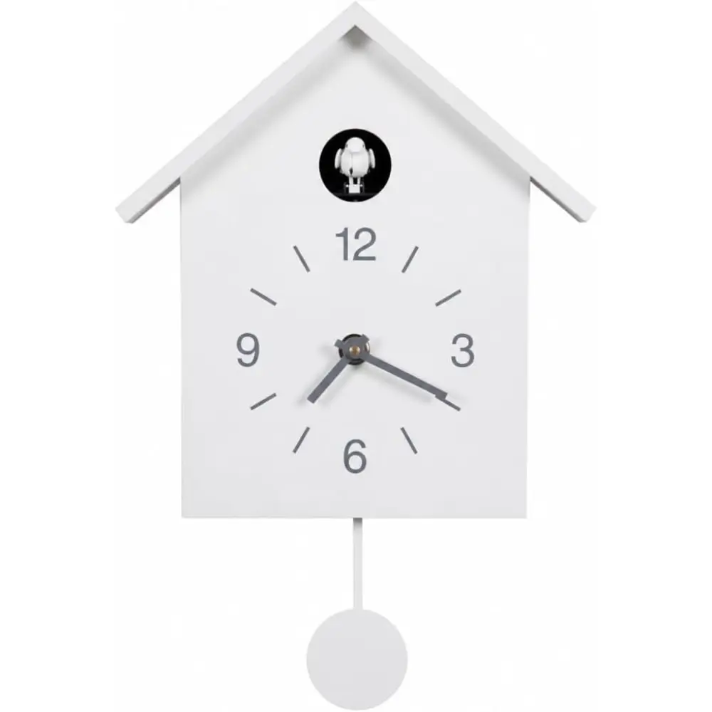 Vintage Wooden Cuckoo Wall Clock with Pendulum, Natural Cuckoo Bird Sound, Retro Bird House Decorative Wall Clock, Rustic Wall Art Ornament for Living Room, Kitchen, Home Office