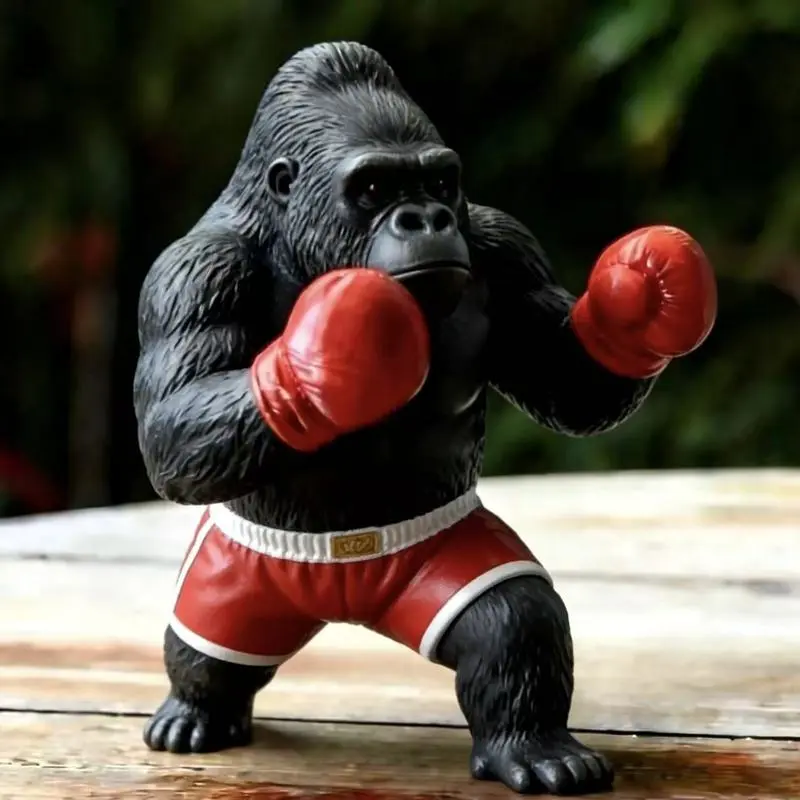 Gorilla King Kong Boxing Resin Figurine Craft