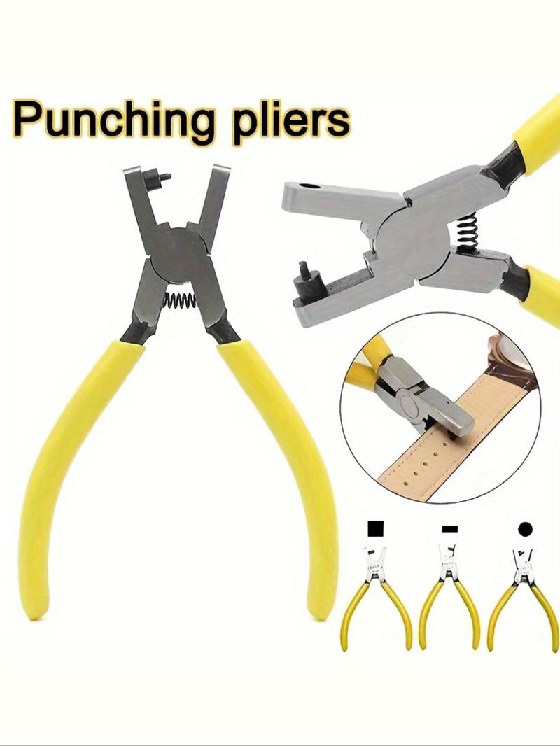 Watch Band PU Leather Hole Punch Plier, Universal 2.0mm Hand Strap Wrist Belt Puncher Pliers, Smooth Hole Puncher, Suitable for Thin Belts, Dog Collars, Shoes, Craft Projects