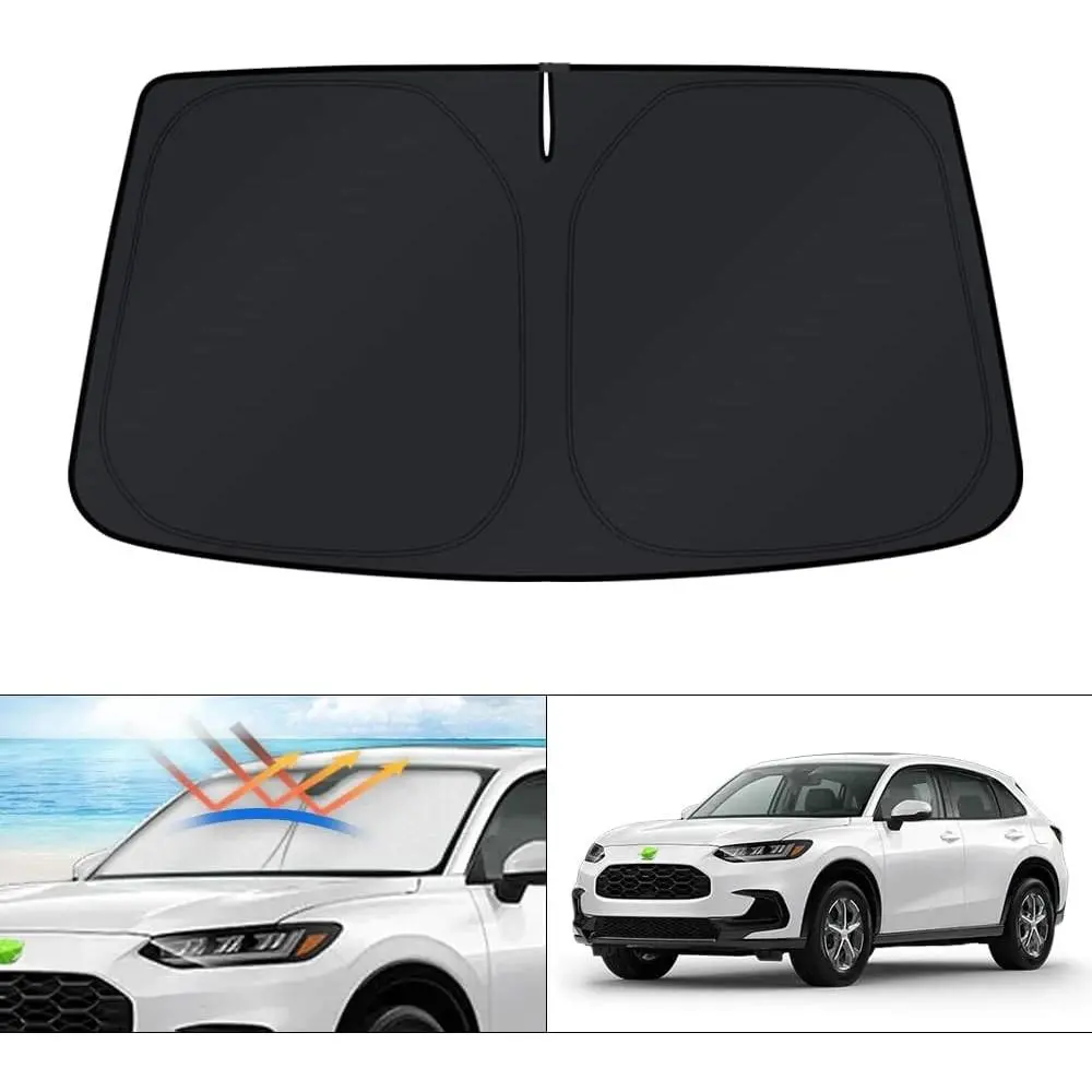 Windshield Sun Shade for Honda HRV Accessories 2023-2024 2025 2026 HR-V Sunshade Window Sun Visor Protector Foldable Blocks UV Rays Keep Car Cooler
