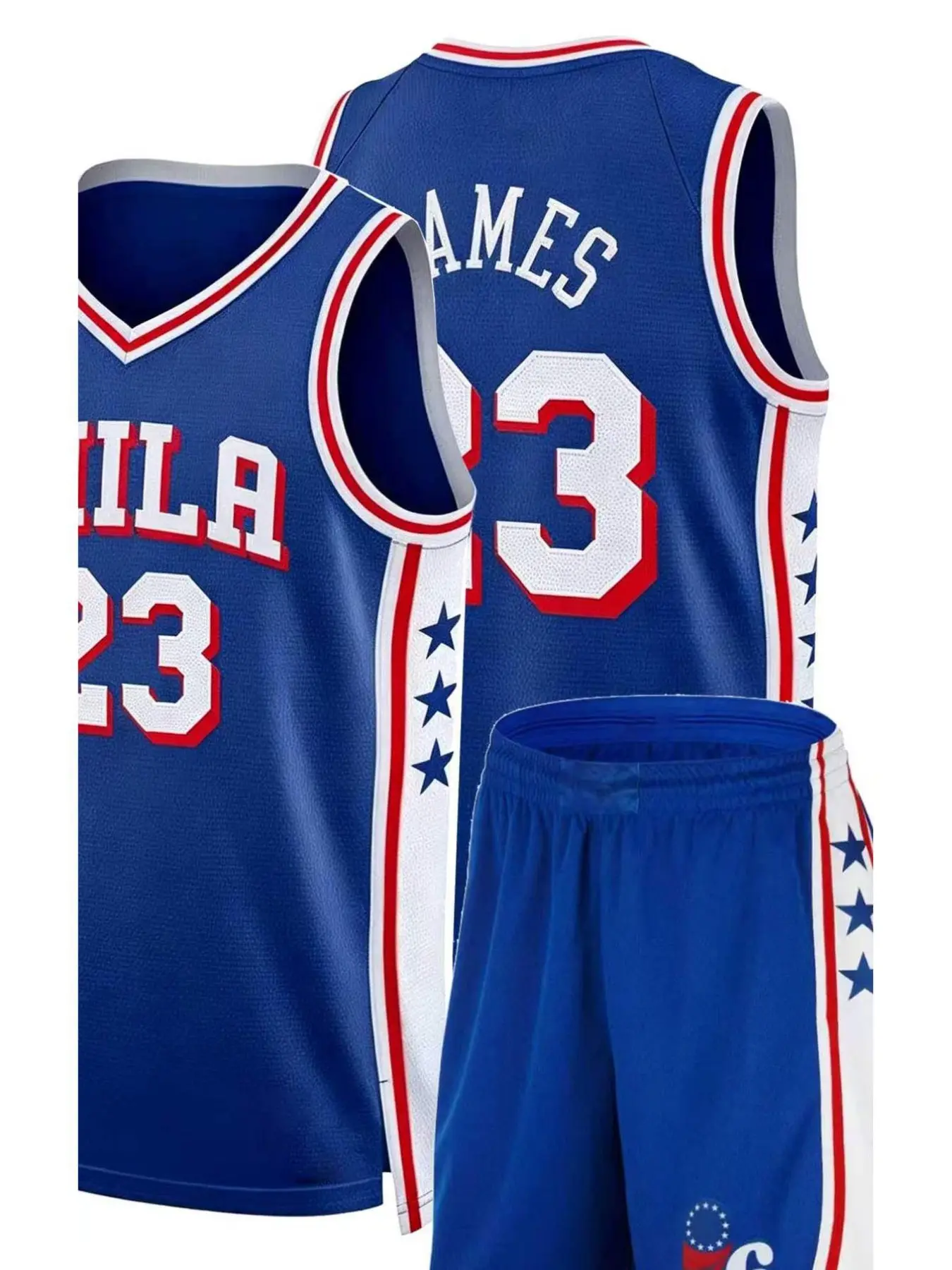 2-Pack James 23 Basketball Jersey, American Style Sports Top, Spring Summer Training Matchwear, University Campus Team Uniform, Large Size