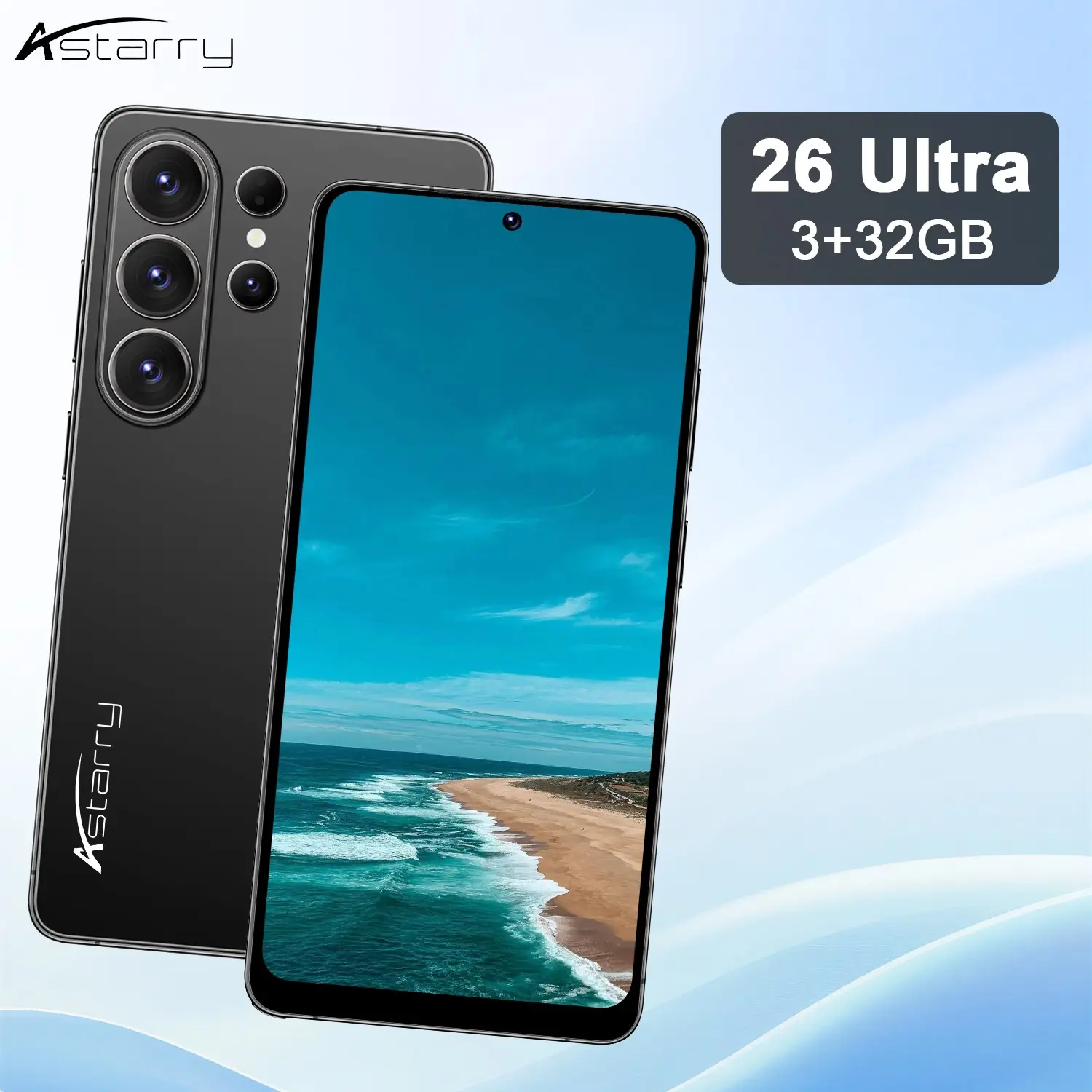 Astarry- 6.75-Inch HD Smartphone, 3+32GB RAM, 4100mah Battery, 5+13mp Camera, Bluetooth-compatible GPS, Dual Sim, Android 12.0, Face Recognition, Global 4g Network