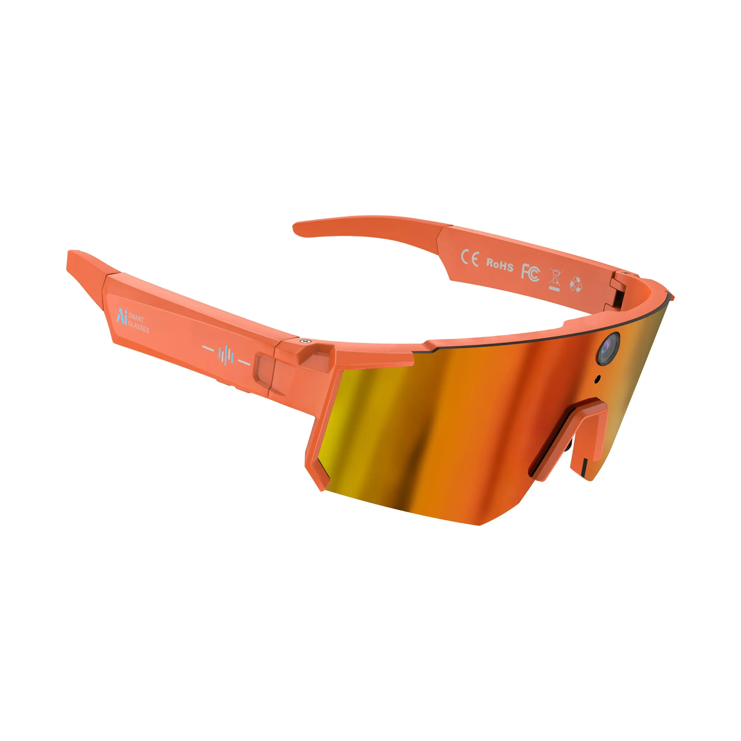 AI Smart Translation Cycling Goggles, 8MP Camera, Real-Time Multilingual Translation, Wireless Call & Music, Outdoor Multi-Function Smart Glasses, Smart Sports Glasses