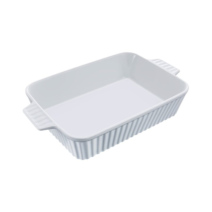 VEVOR Ceramic Baking Dish, Large 9x 13 Pan, Rectangular Bakeware with Double Handles, Oven Secure, Lasagna Pan, Casserole Dish Deep for Baking and Serving, Thanksgiving Christmas Present, White VEVOR Ceramic Baking Dish, Large 9x 13 Pan, Rectangular Bakeware with Double Handles, Oven Secure, Lasagna Pan, Casserole Dish Deep for Baking and Serving, Thanksgiving Christmas Present, White